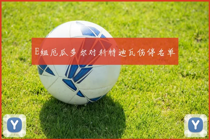E组厄瓜多尔对科特迪瓦伤停名单
